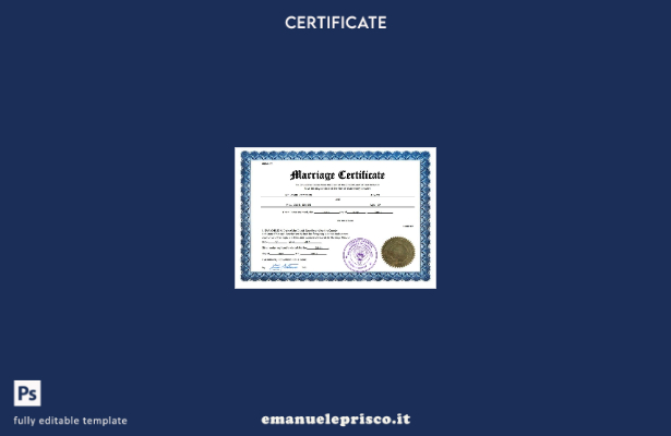 Certificato di matrimonio in stile verificato in Kuwait Modello Word e PDF